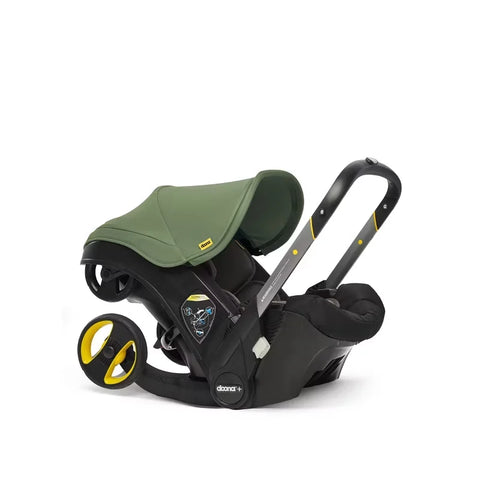 Doona Car Seat + Latch Base Travel System - Nitro Black: Rubber Tires, Aluminum Frame, Minimum Weight 4 Lbs, Weight 10 Lbs