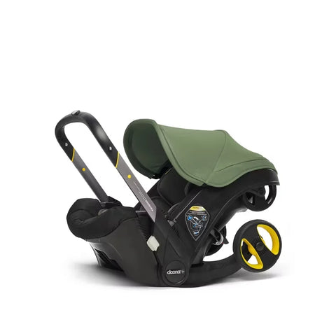 Doona Car Seat + Latch Base Travel System - Nitro Black: Rubber Tires, Aluminum Frame, Minimum Weight 4 Lbs, Weight 10 Lbs