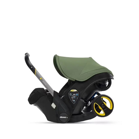 Doona Car Seat + Latch Base Travel System - Nitro Black: Rubber Tires, Aluminum Frame, Minimum Weight 4 Lbs, Weight 10 Lbs