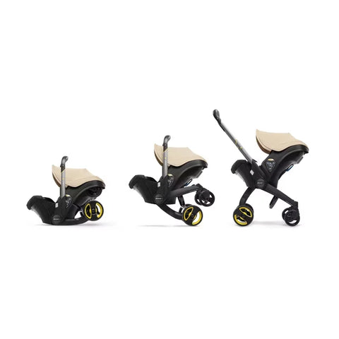 Doona Car Seat + Latch Base Travel System - Nitro Black: Rubber Tires, Aluminum Frame, Minimum Weight 4 Lbs, Weight 10 Lbs