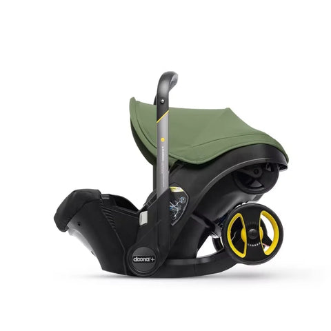 Doona Car Seat + Latch Base Travel System - Nitro Black: Rubber Tires, Aluminum Frame, Minimum Weight 4 Lbs, Weight 10 Lbs